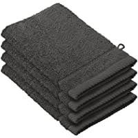 De Witte Lietaer 194690 Stephanie – Juego de 4 Guantes de baño algodón Gris Oscuro 540 G-m² 15 x 22 x 1 cm